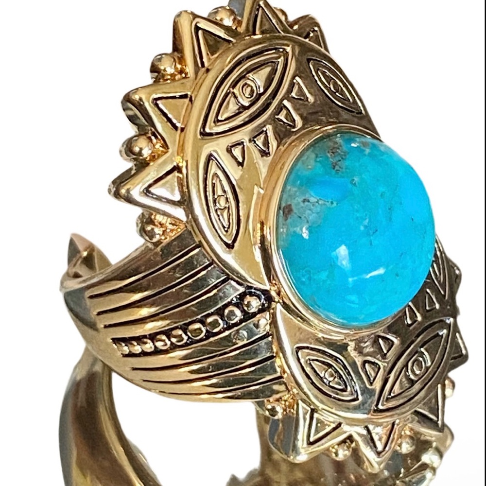 Yellow Gold with Turquoise Ring! 8